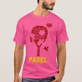 Padel Paddle Tennis Paddel Racquet Boll Puzzle T Shirt