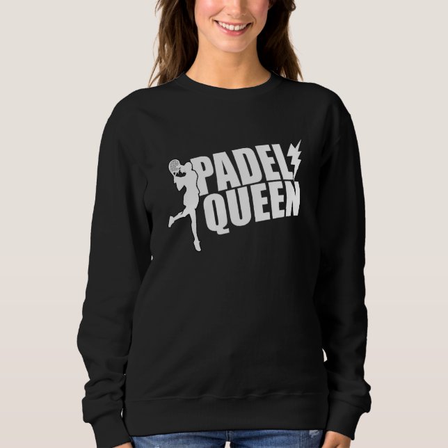 Padel Paddle Tennis Queen Princess Backhand Racket T Shirt (Framsida)