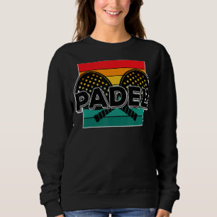 Padel Paddle Tennis Racquet Boll Vintage Färg T Shirt