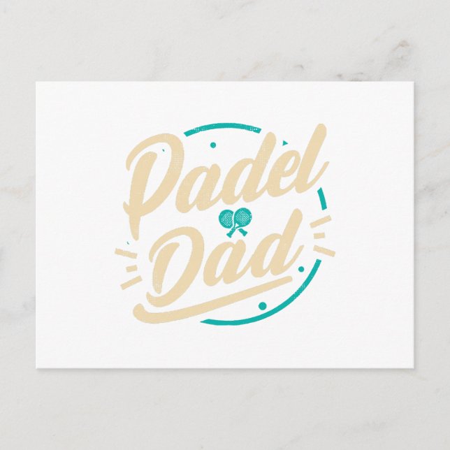 Padel Pappa Platform Tennis Paddleball Padel Helg Vykort (Framsida)