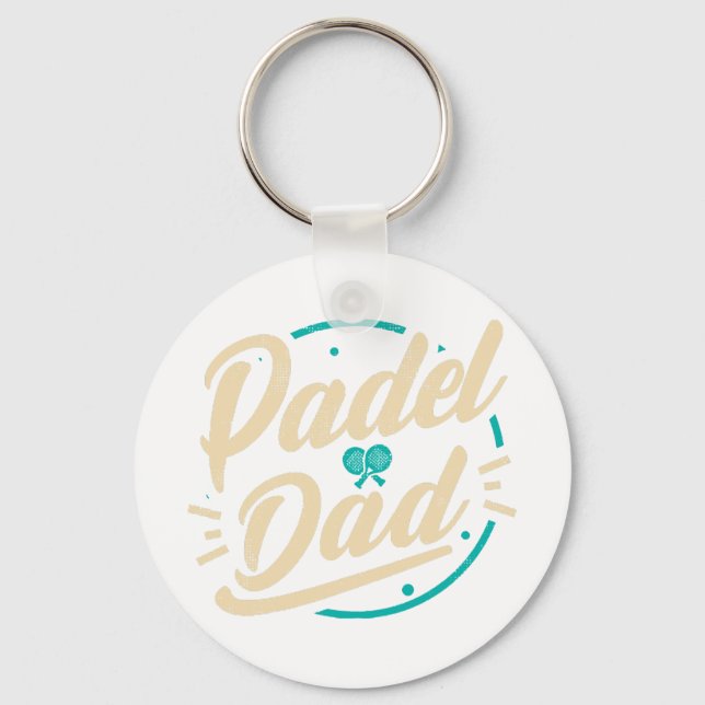 Padel Pappa Platform Tennis Paddleball Padel  Nyckelring (Framsida)