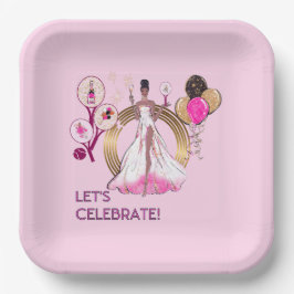 PADEL PLATE: CELEBRATION PADEL DIVA BRIGHT PINK