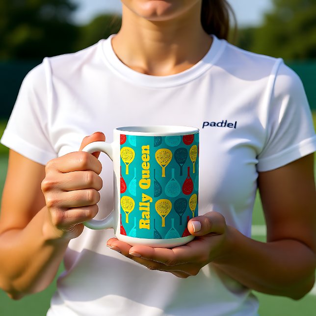 Padel Racket Fuel, anpassningsbar Kaffemugg (Padel Racket Fuel, custom text Coffee Mug)
