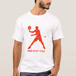 Padel Silhouette Action Lifestyle Design T Shirt