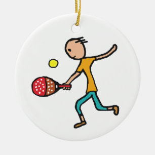 Padel Tennis Julgransprydnad Keramik