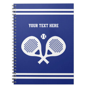 Padel tennis Note bok-gåva till spelare eller trän Anteckningsbok