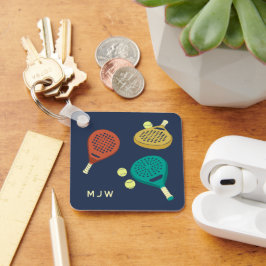 Padel Tennis Rackets och Bollar Monogram Nyckelring