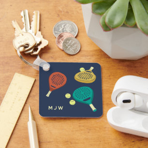 Padel Tennis Rackets och Bollar Monogram Nyckelring