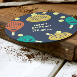 Padel Tennis ThLED Anpassningsbar Party Underlägg Papper Rund