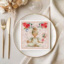 Padel Themed Napkins– Christmas Angel Motif Pappersservett