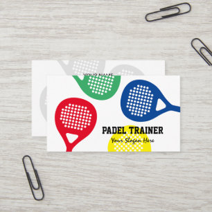Padel tränare coach företags kort mall