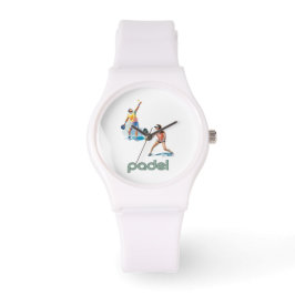 Padel Watch – Padel Chic Vibrant Style White Armbandsur