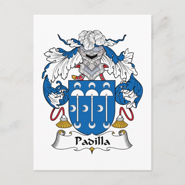 Padilla Family Crest Vykort (Framsida)