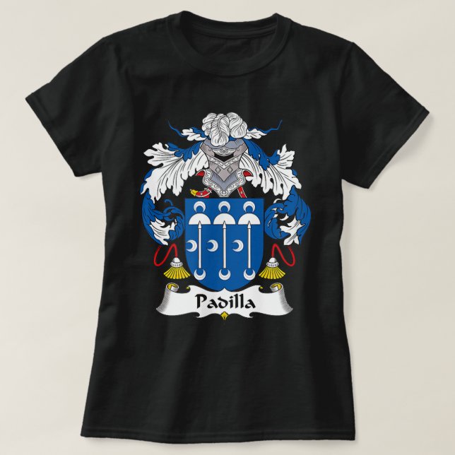 Padilla Jackar av Arm Family Crest T Shirt (Design framsida)
