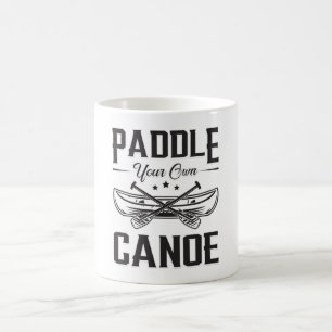 Padla din egen kanobåtsflod till havs kaffemugg