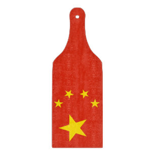 Padlar av glas med flagga av China