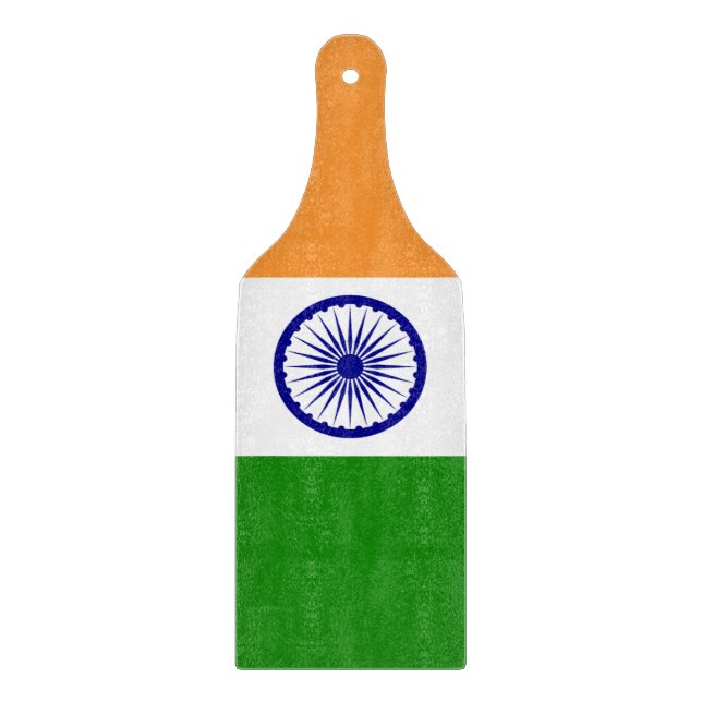 Padlar av glas med flagga av Indien (Framsidan)