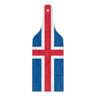 Padlar av glas med flagga av Island