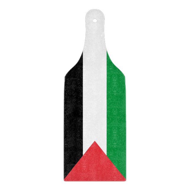 Padlar av glas med flagga av Palestina (Framsidan)