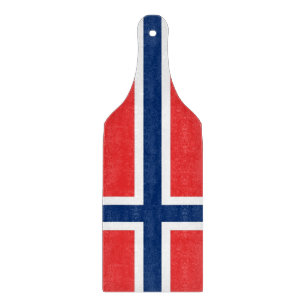 Padlar av glas med Norge flagga
