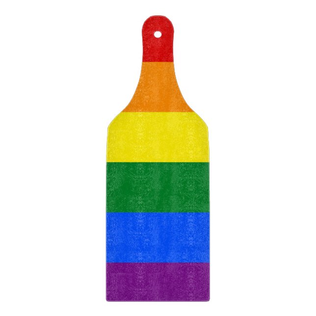 Padlar av glas med Pride flagga av HBT- (Framsidan)