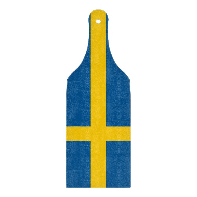 Padlar av glas med Sverige flagga (Framsidan)