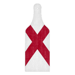 Padle av glasspånskivor med flagga av Alabama