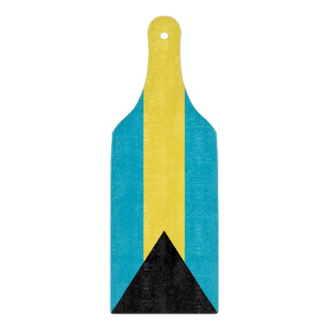 Padle av glasspånskivor med flagga av Bahamas (Framsidan)