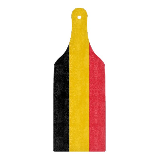 Padle av glasspånskivor med flagga av Belgien (Framsidan)