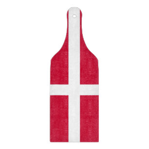 Padle av glasspånskivor med flagga av Danmark