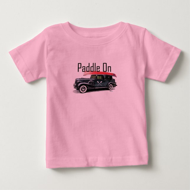 Padle on Classic Car Design - Baby Bra Jersey T- T Shirt (Framsida)