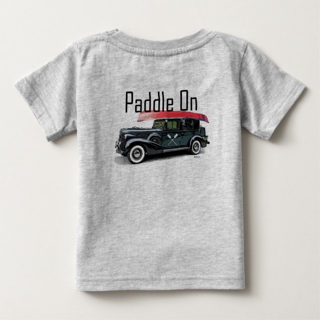 Padle on Classic Car Design - Baby Bra Jersey T- T Shirt (Baksida)