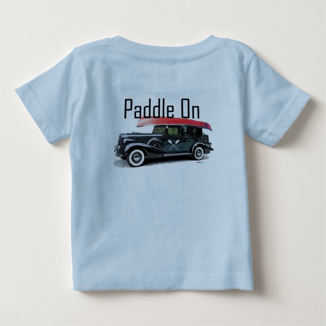 Padle on Classic Car Design - Baby Bra Jersey T- T Shirt (Baksida)