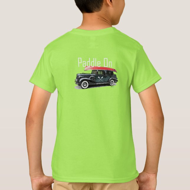 Padle on Classic Car design - Barns grundläggande  T Shirt (Baksida)
