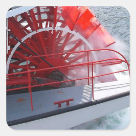 Padle Wheel Fyrkantigt Klistermärke