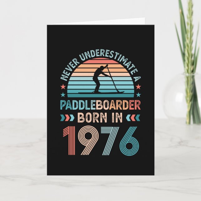 Padlebarding, född 1976, 50:e födelsedagen, Gift S Kort (Framsida)