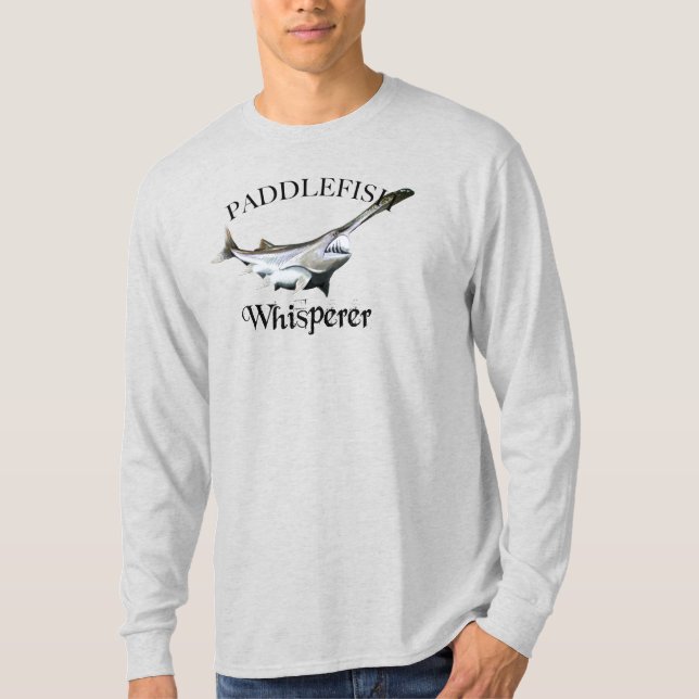 Padlefish Whisperer-Långärmad T Shirt (Framsida)