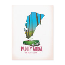 Padley Gorge peak district england karta