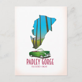 Padley Gorge-toppdistriktet karta Vykort