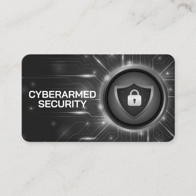 Padlock Cyber Tech Bakgrund Visitkort (Framsida)
