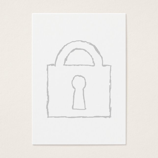 Padlock. Topphemlig eller säkerhetsikon. Visitkort (Framsidan)