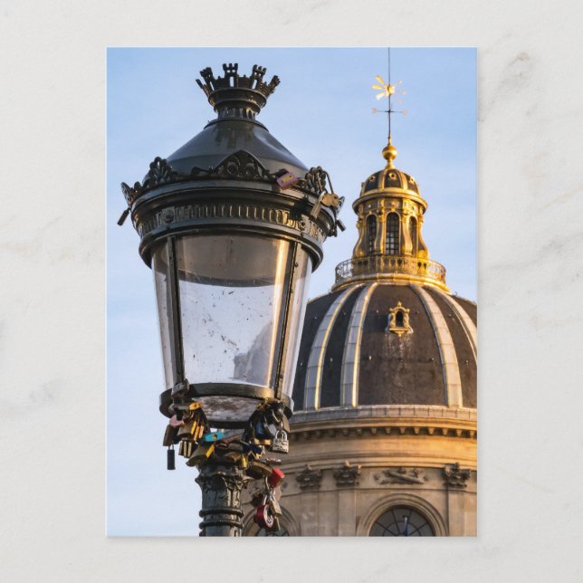 Padlocks i kärlek på Pont des artits i Paris Vykort (Framsida)