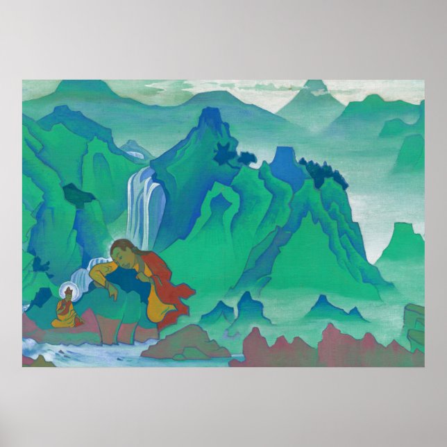 Padma Sambhava, 1924 av Nicholas Roerich Poster (Framsidan)