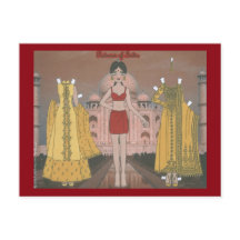 Padmini Indiens Pappra vykort för doll