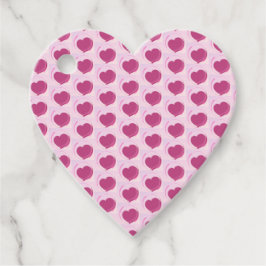 Padrão fofo de corações!! gåvor etiketter