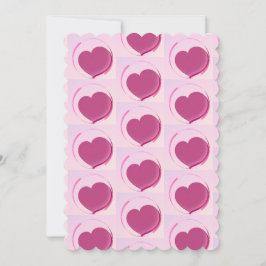 Padrão fofo de corações!! inbjudningar