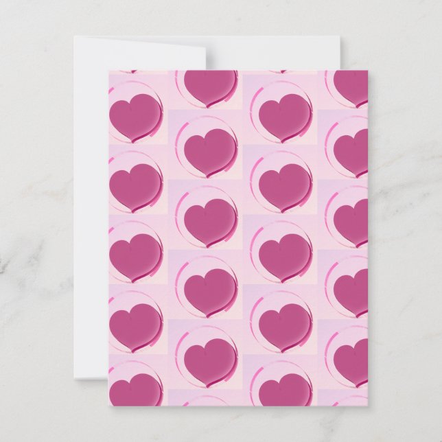 Padrão fofo de corações!! OSA kort (Framsida)