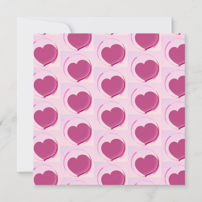 Padrão fofo de corações!! tack kort (Framsida)