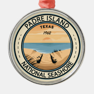 Padre Island National Seashore Texas Badge Julgransprydnad Metall