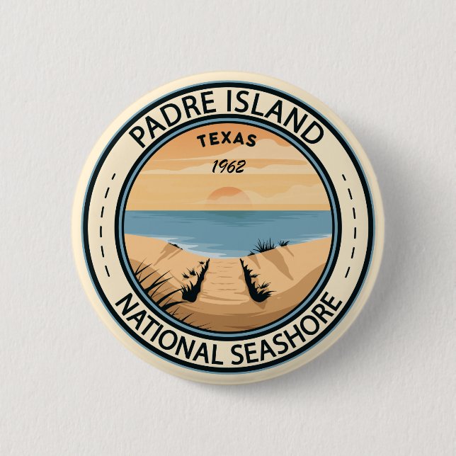 Padre Island National Seashore Texas Badge Knapp (Framsida)